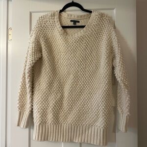 American Eagle Outfitters Cream V-Neck Sweater